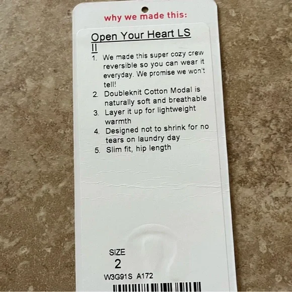 Lululemon Open Your Heart Long Sleeve - Picture 8 of 8